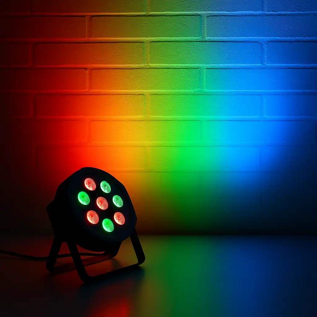Focos LED para fiestas con iluminación RGB y efectos especiales