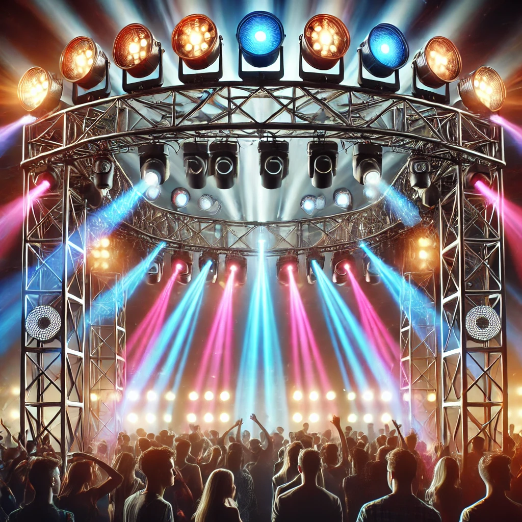 Luces LED RGB para DJs en escenario, cabezas móviles y efectos de luces para eventos