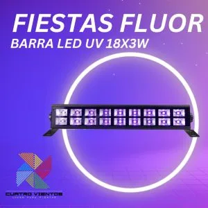 Barra Doble led uv fiesta flúor