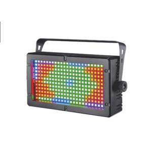 Mini luz estroboscópica de 288 LEDs con efectos de colores ideal para fiestas en casa, terrazas y pequeños eventos.