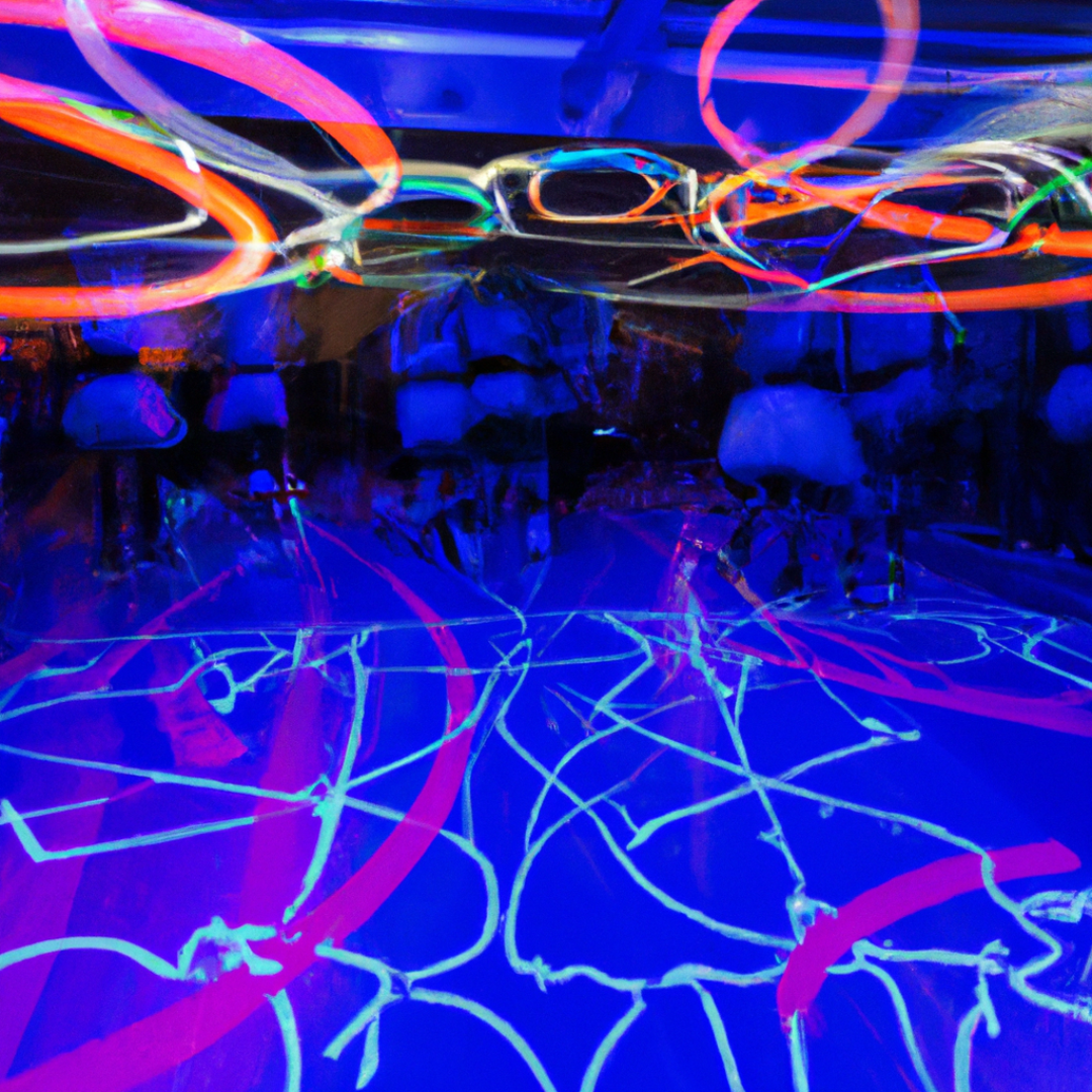 efecto de las luces fluor en fiestas