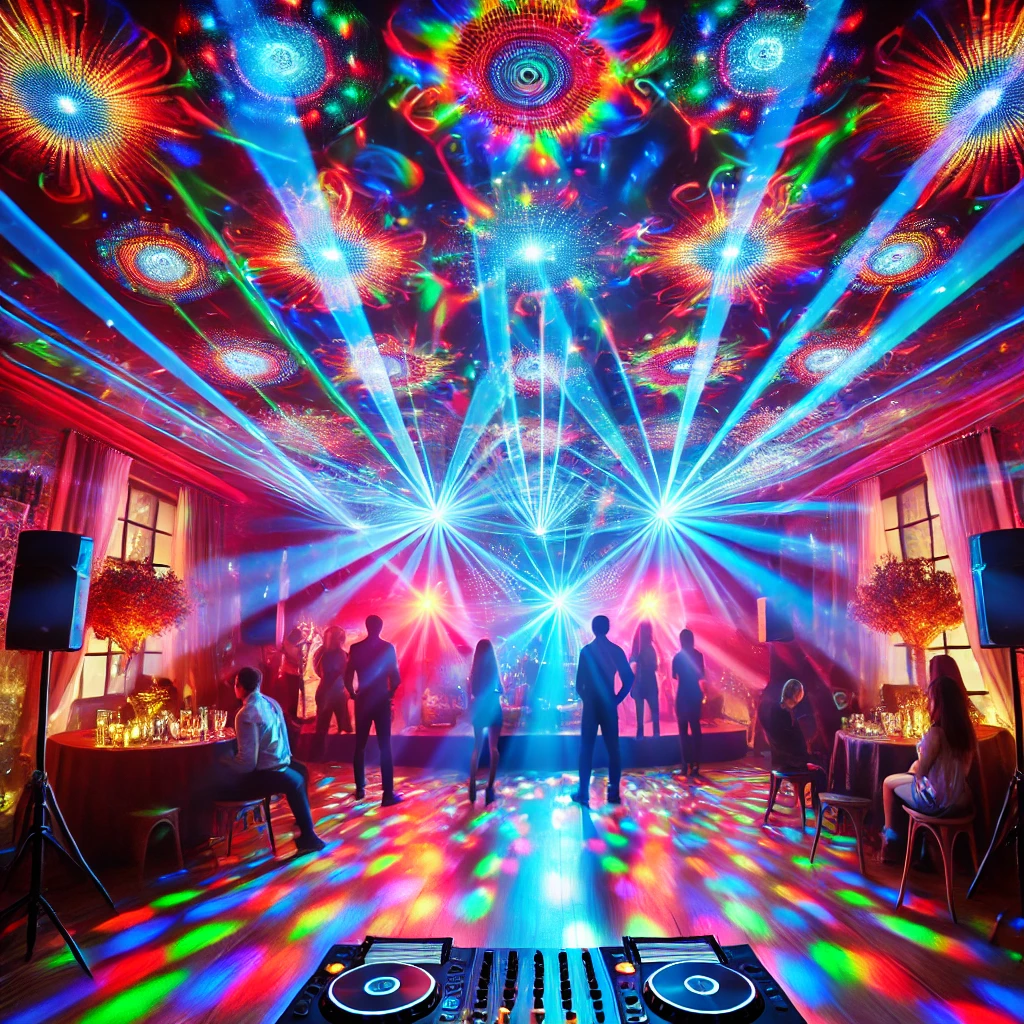 Luces LED coloridas para fiestas y eventos