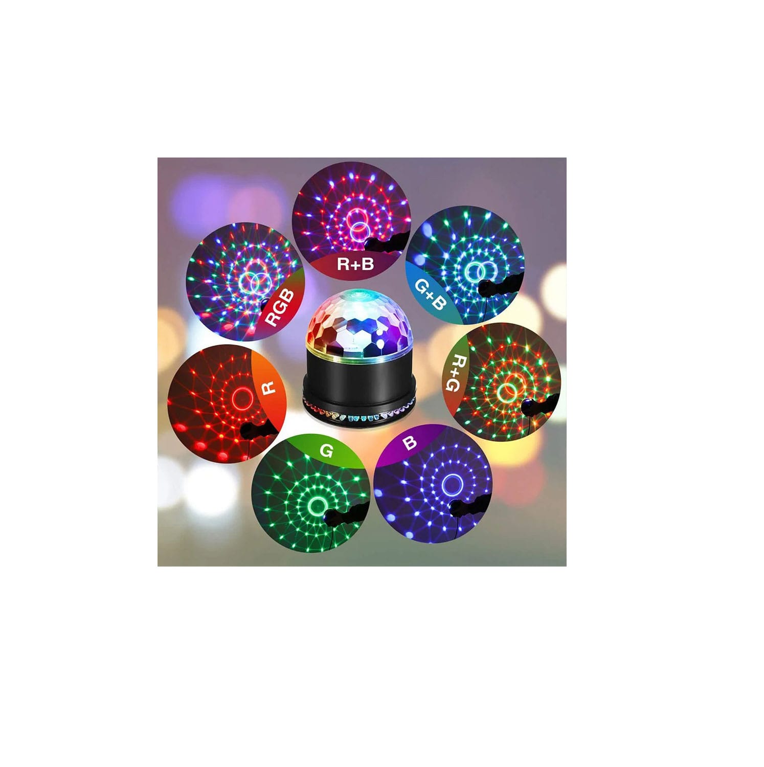 Mini bola disco LED - efecto de puntos de luz