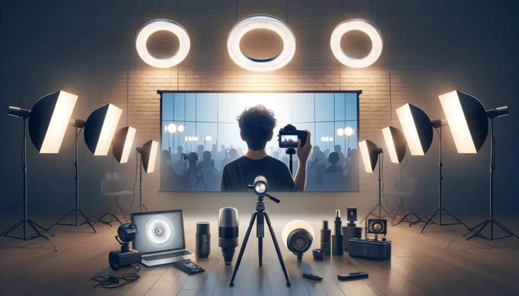 Imagen banner de iluminación LED para grabar videos con luz profesional