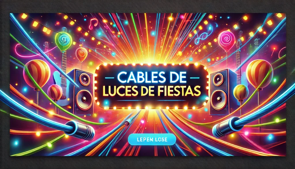 Cables de luces LED para fiestas y eventos, ideales para iluminar espacios con efectos dinámicos.