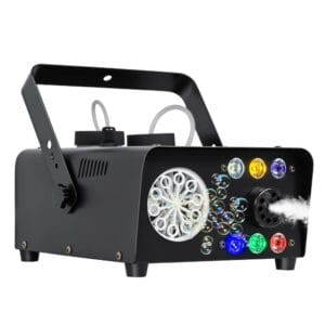 Equipo portátil 3 en 1 con función de humo, burbujas y luces LED para animar eventos