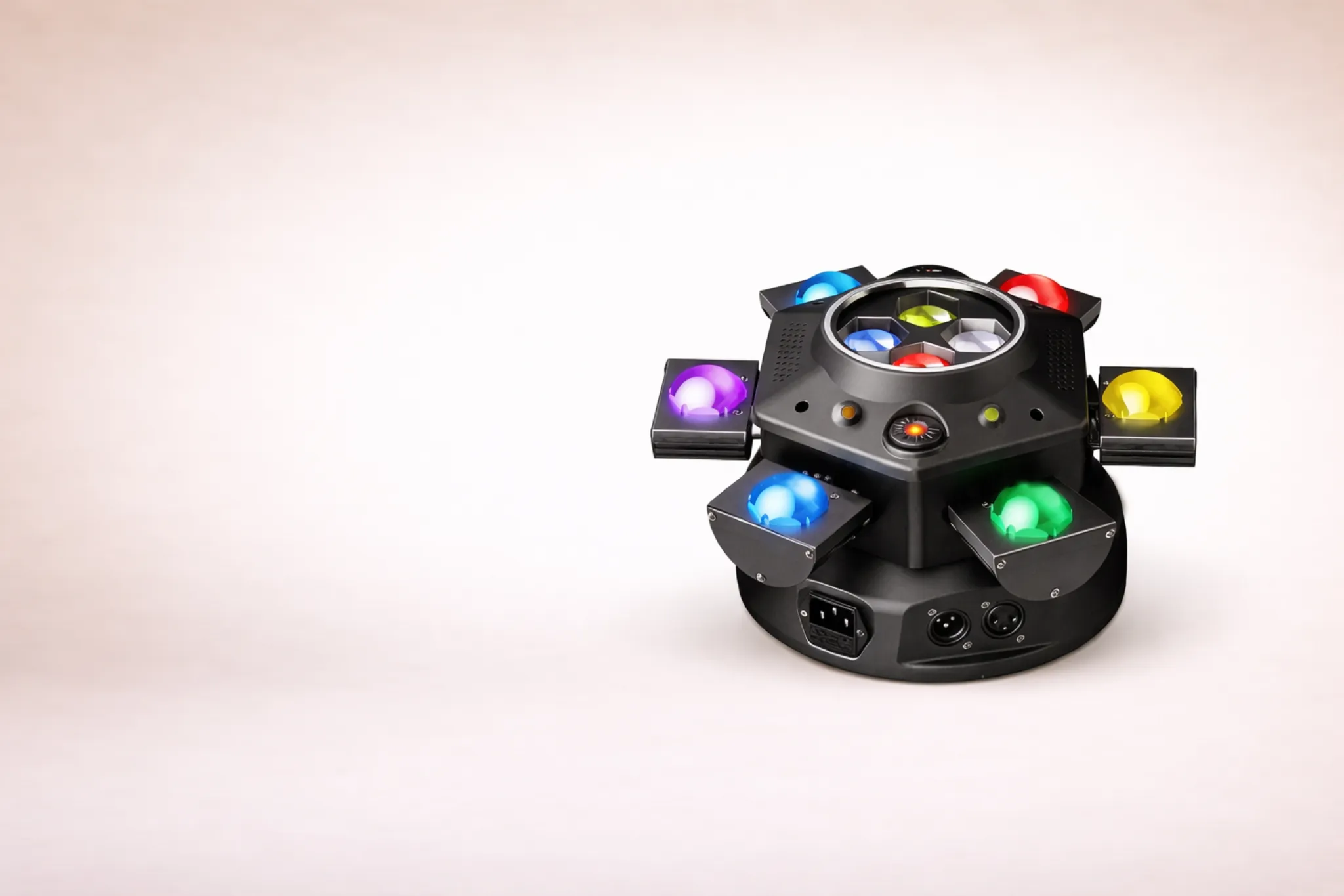 Cabeza móvil multirayos LED para fiestas en quinchos y espacios grandes