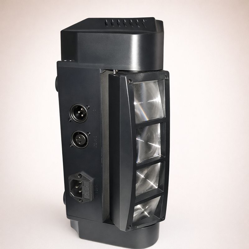 mini spider led rgbw dmx tipo araña vista frontal y lateral para fiestas y eventos