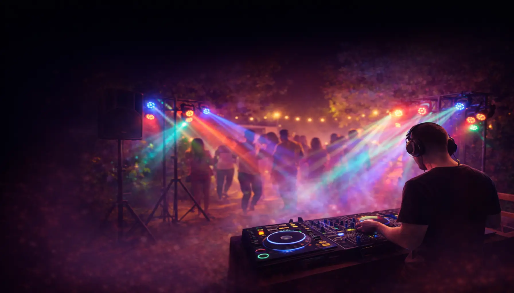 Luces para eventos pequeños con efecto discoteca y color LED