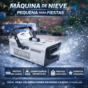 Máquina de nieve pequeña para fiestas en patios, cumpleaños infantiles y eventos familiares