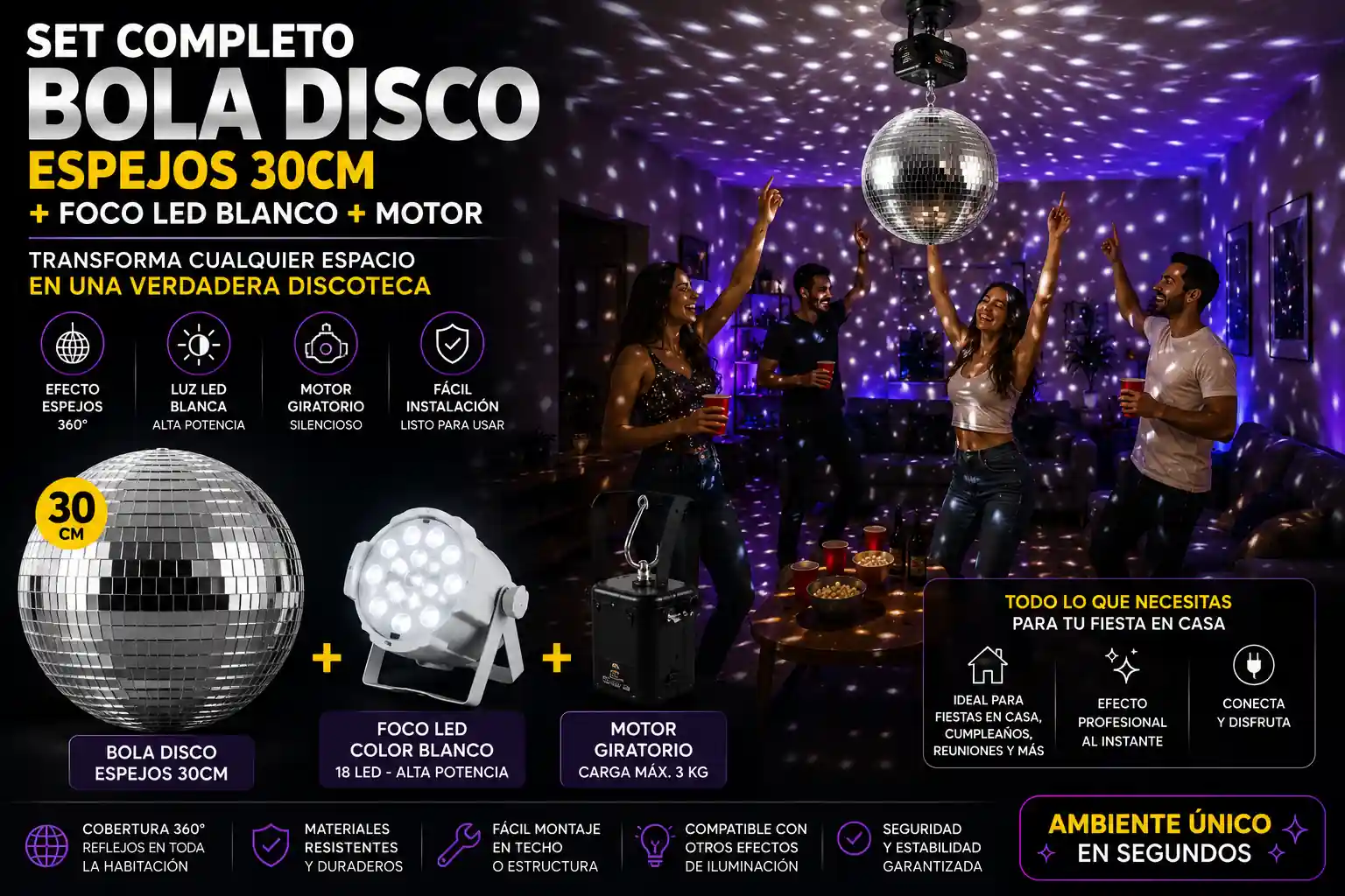 Set Bola de Espejos 30 cm
