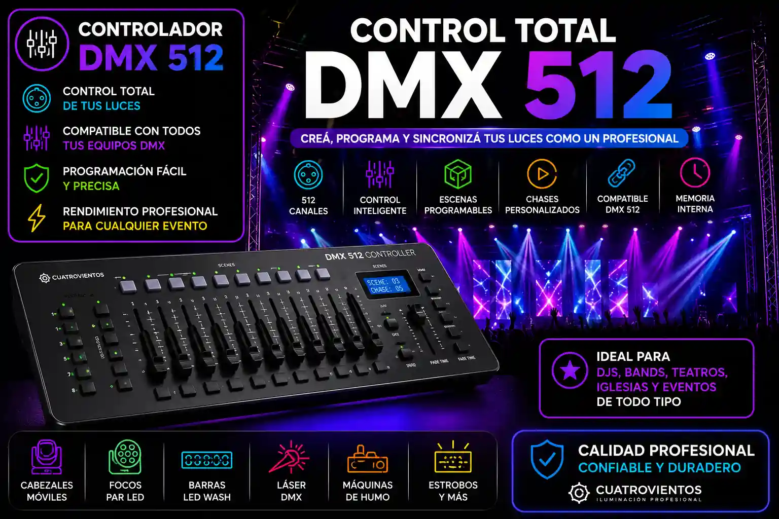 Controlador DMX 512