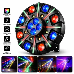 Efecto LED King Kong RGBW 8 Brazos Profesional para Eventos y Discotecas
