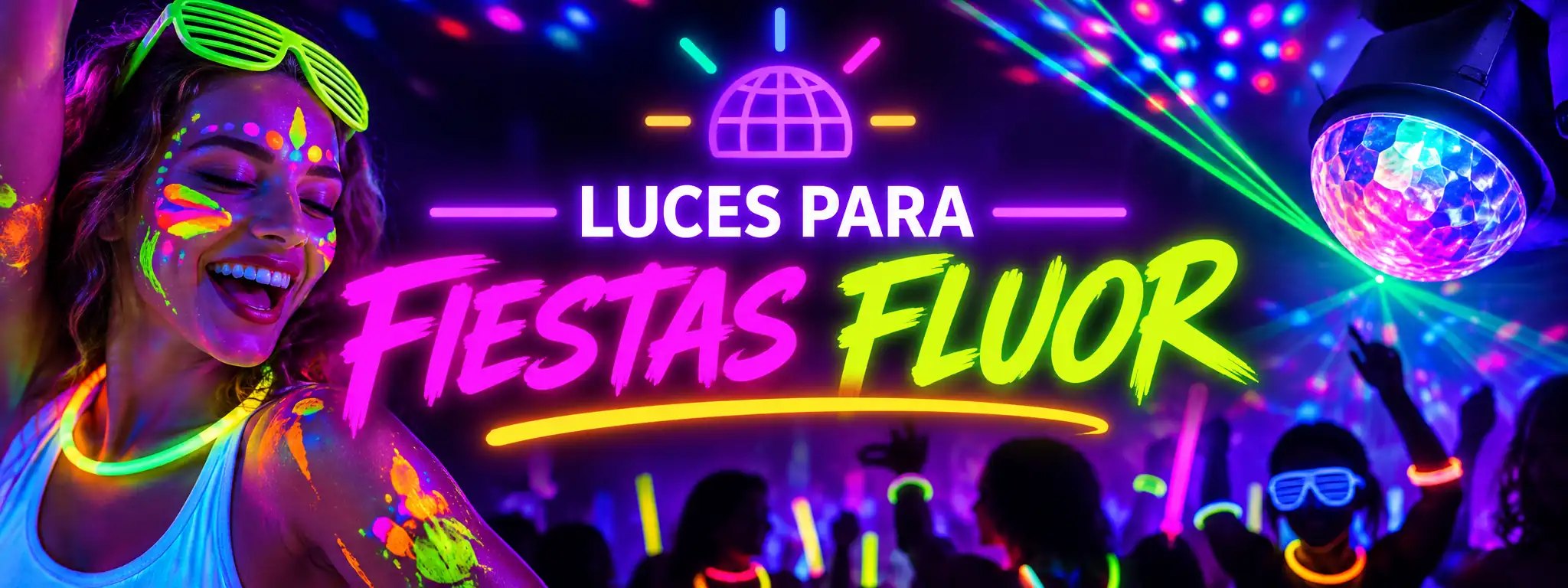 Luces para fiestas flúor