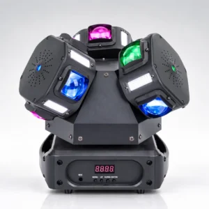 Cabeza Móvil Three Wheels RGBW multicolor con láser y estrobo DMX512